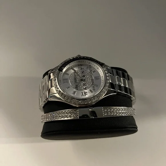 JBW Silver Mondrian Watch with diamond on the hour markers  display picture 1